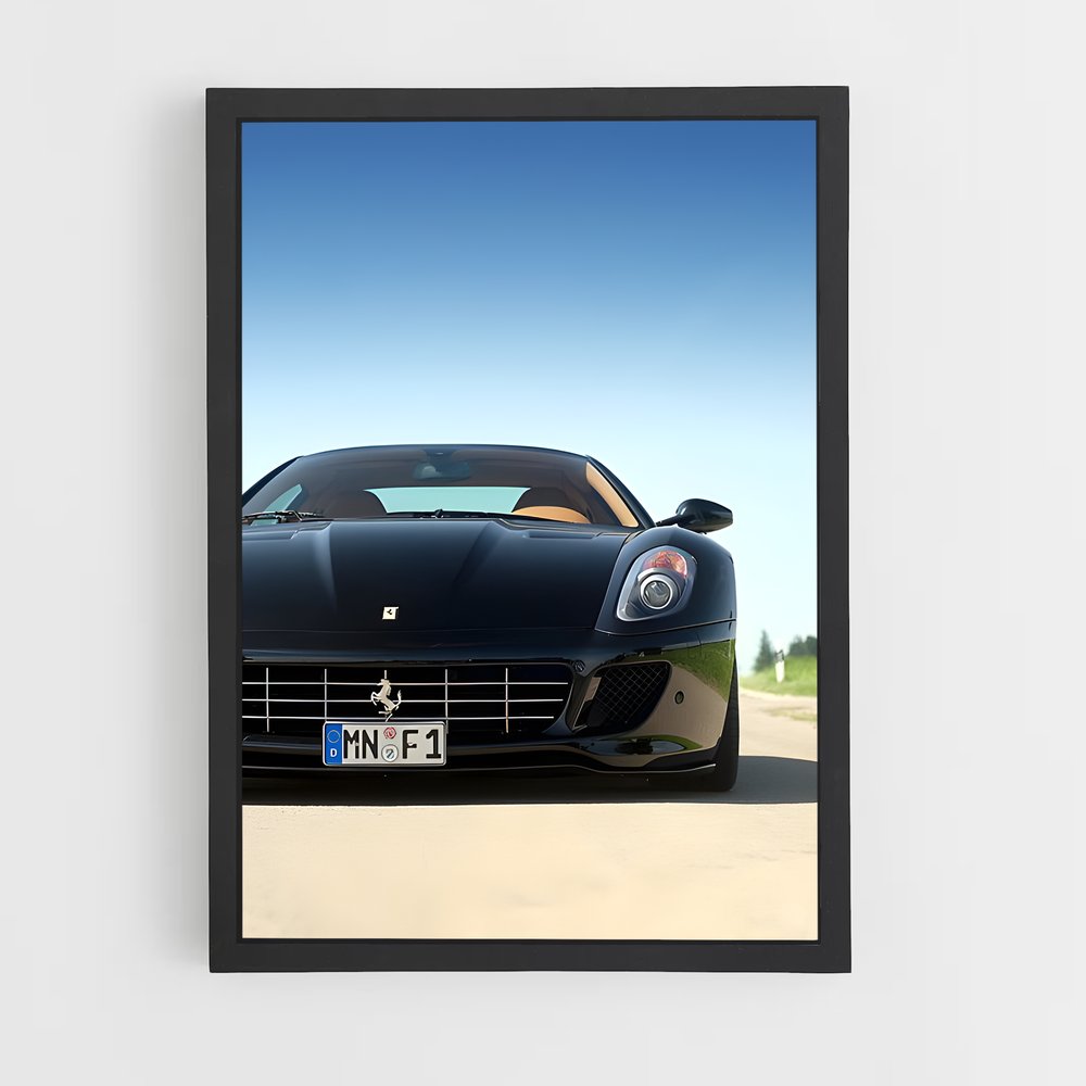 Poster Ferrari Noire (vue 2)